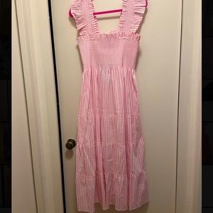 NWT Large Ellie Hill House Home Nap Dress in Bubblegum Stripe